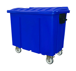 Container de Plástico 700 L S/ Pedal + Rodas 150 mm + Dreno